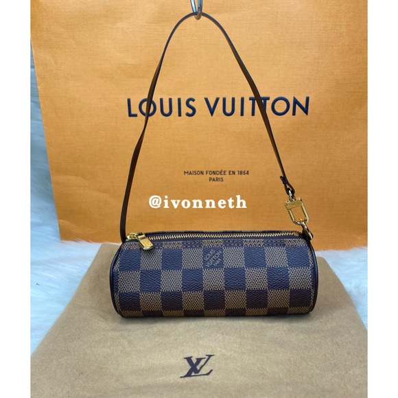 2 BAG SET 2 Louis Vuitton Damier Ebene Papillon 30 Roll Bag and Mini Bag Set - Picture 11 of 15